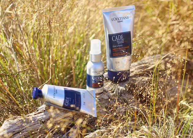 l'occitane cade face care range on nature background